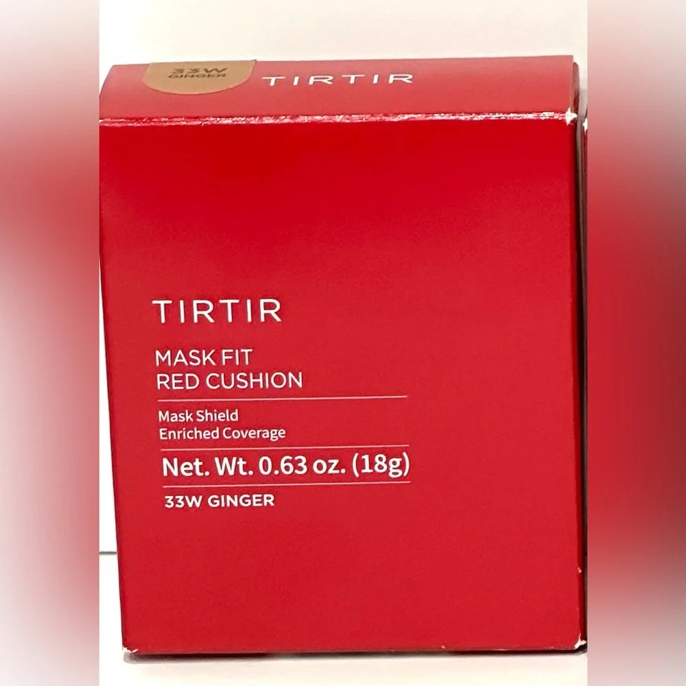 NEW, TIRTIR Mask Fit Red Cushion Foundation 0.63 fl oz 33W Ginger